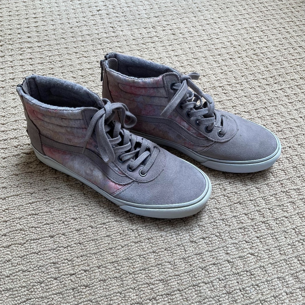 Vans | Milton Floral Suede High-Top Sneakers Women's 6.5